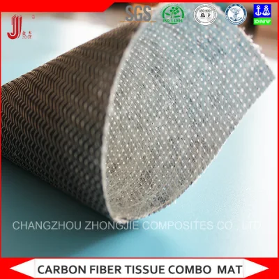 Estera de fibra de vidrio cosida con tejido de carbono para perfil conductor